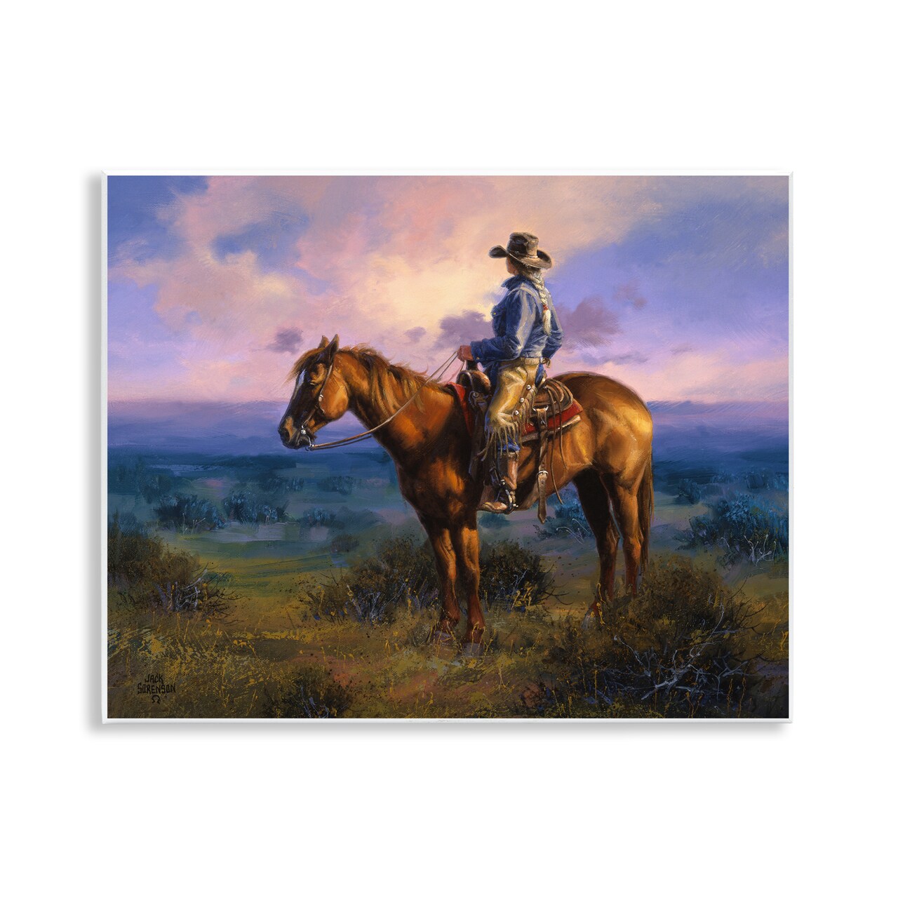 Stupell Industries Cowgirl & Horse at Sunset Wall Plaque By Jack Sorenson